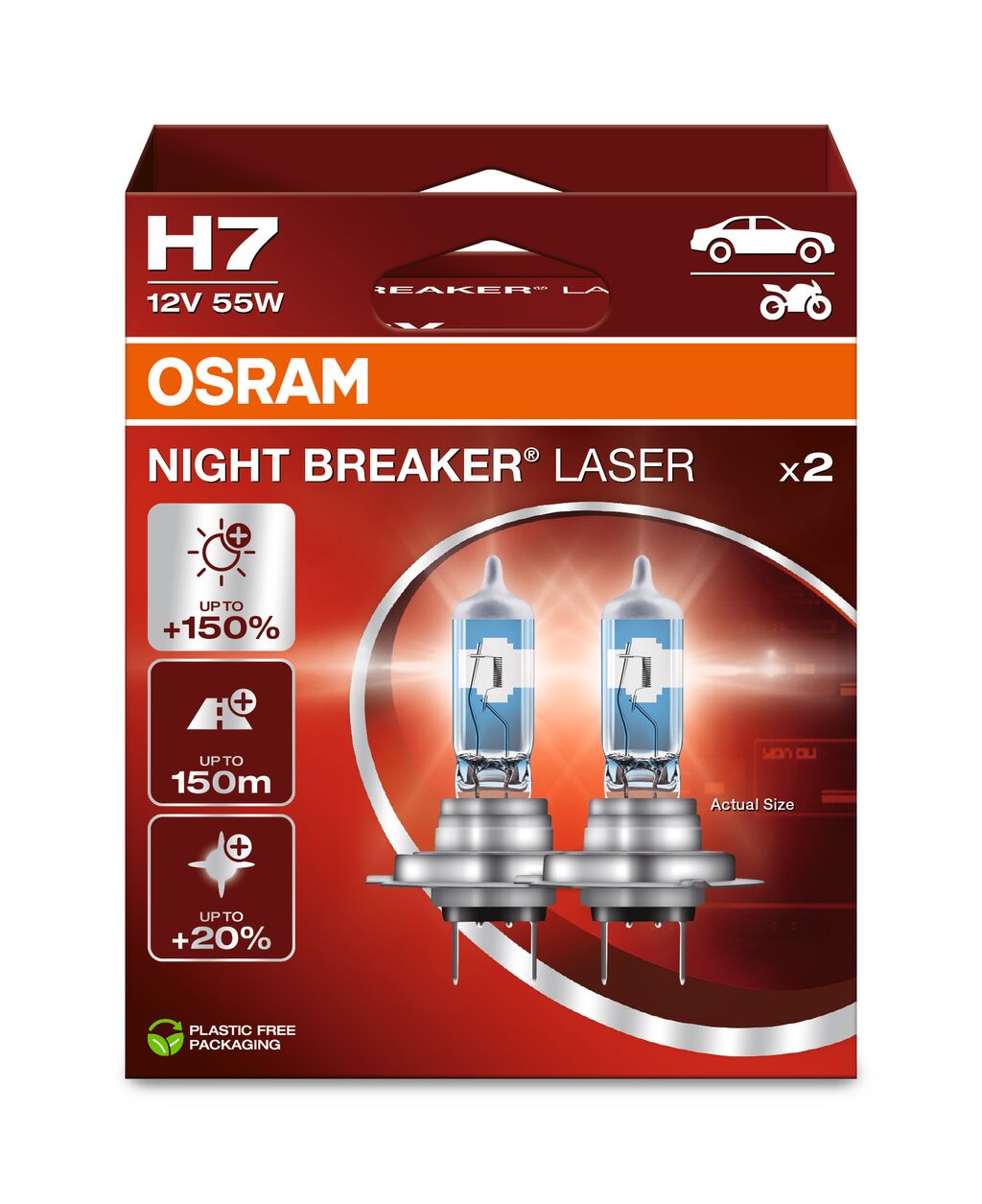 OSRAM NIGHT BREAKER LASER H7 12V DUOBOX ECO